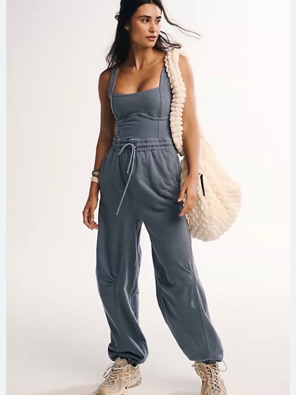 FP Movement by Free People Inbound Jumpsuit Skyline Misty Blue 🔥 Size M